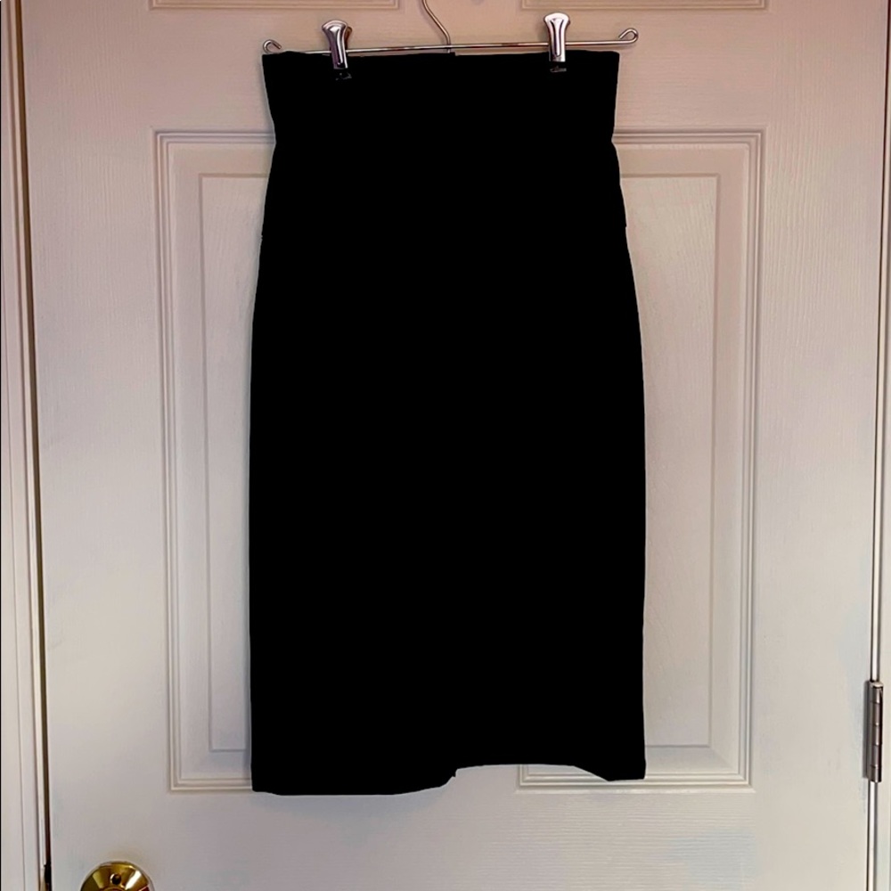 High waisted black skirt